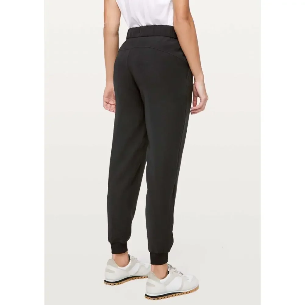 Lululemon On The Fly Jogger Pants Black Athletic Drawstring Athleisure Size 4